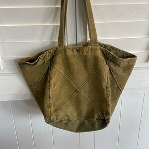 Olive Canvas Tote Bag - Versatile Everyday Carry